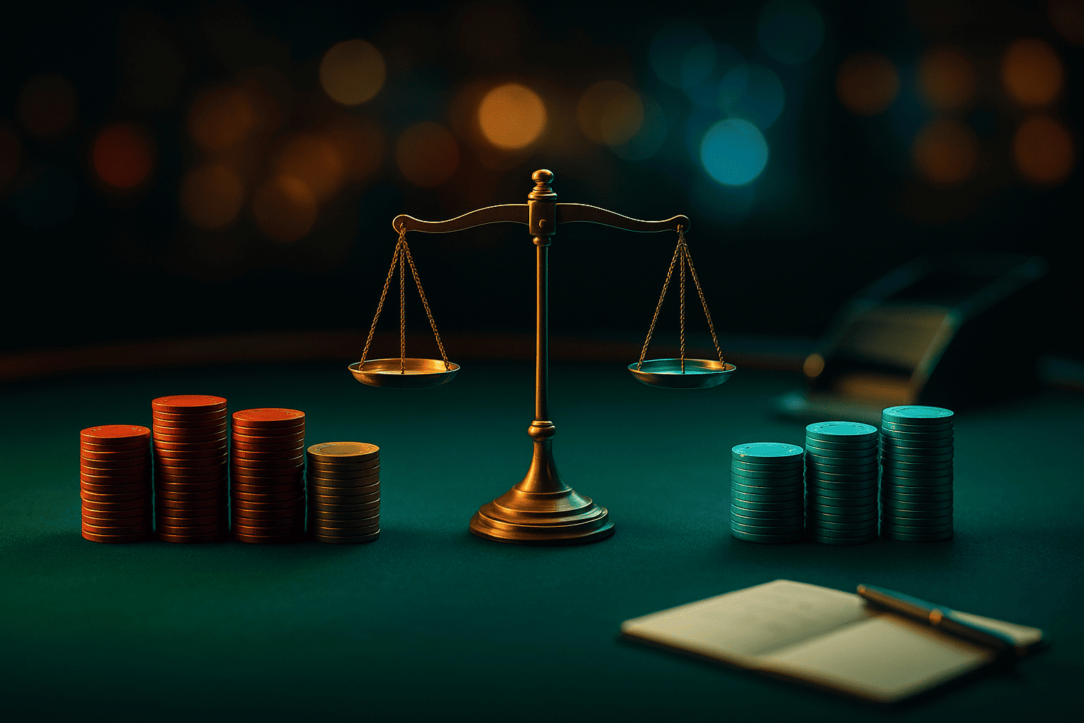 Graphic comparison between player edge and house edge