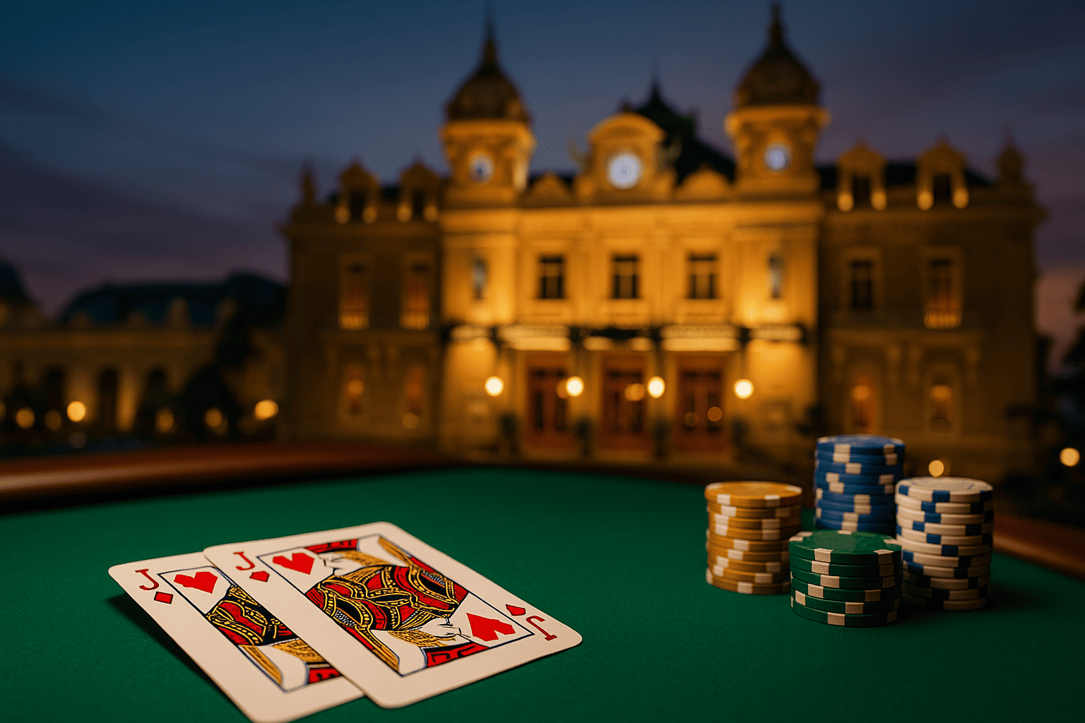 European casino with blackjack tables
