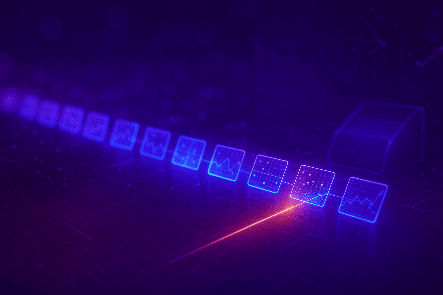 Blackjack shoe showing deck penetration