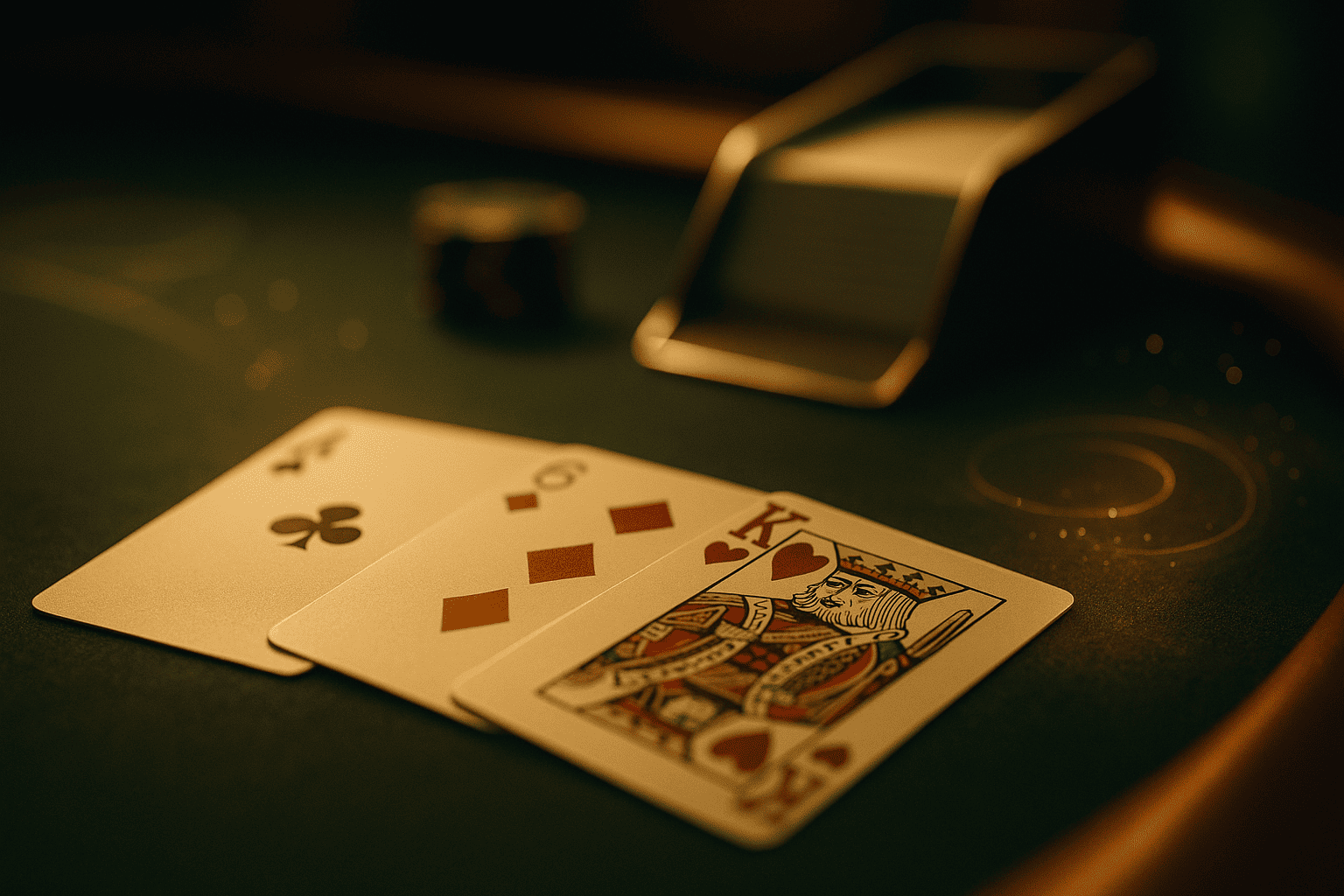 Blackjack table illustrating the Hi-Opt II system